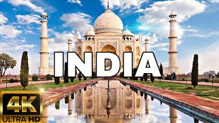 FLYING OVER INDIA (4K UHD) - AMAZING BEAUTIFUL SCENERY &amp; RELAXING MUSIC