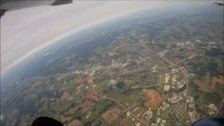 Tammy skydiving for the first time
