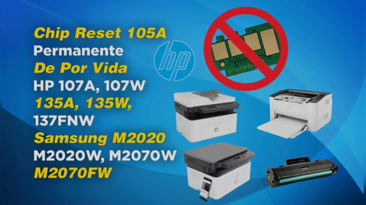 Recarga Toner HP 105A - 106A | - Chip Firmware Fix Reset HP 107A l 107W |  135A | 135W l 137FNW - YouTube