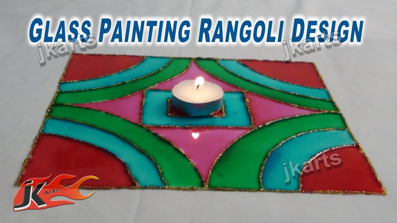 DIY Glass Color Rangoli Design on OHP Sheet | How to make | JK Arts 236 ...