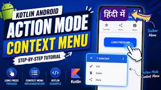 Action Mode Toolbar Menu in Kotlin Android App | Select & Action Feature | IT WALA | HINDI-हिंदी