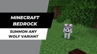 Spawn any wolf variant - Minecraft Bedrock wolf command