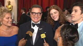 Brendan Fraser’s Sons Call Out His Worst Dad Jokes at the Oscars (Exclusive)