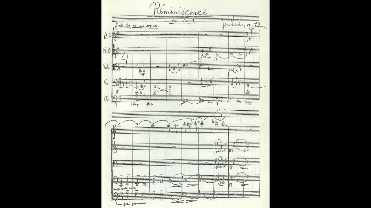 Jón Leifs - Reminiscence du Nord for string orchestra (Score Video)
