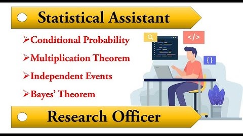 Research Officer| Statistical Assistant| KPSC| Conditional Probability| Bayes