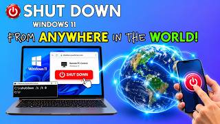 SHUT DOWN Windows 11 PC from ANYWHERE in the WORLD! 🌍 (FREE & No Port Forwarding) screenshot 2