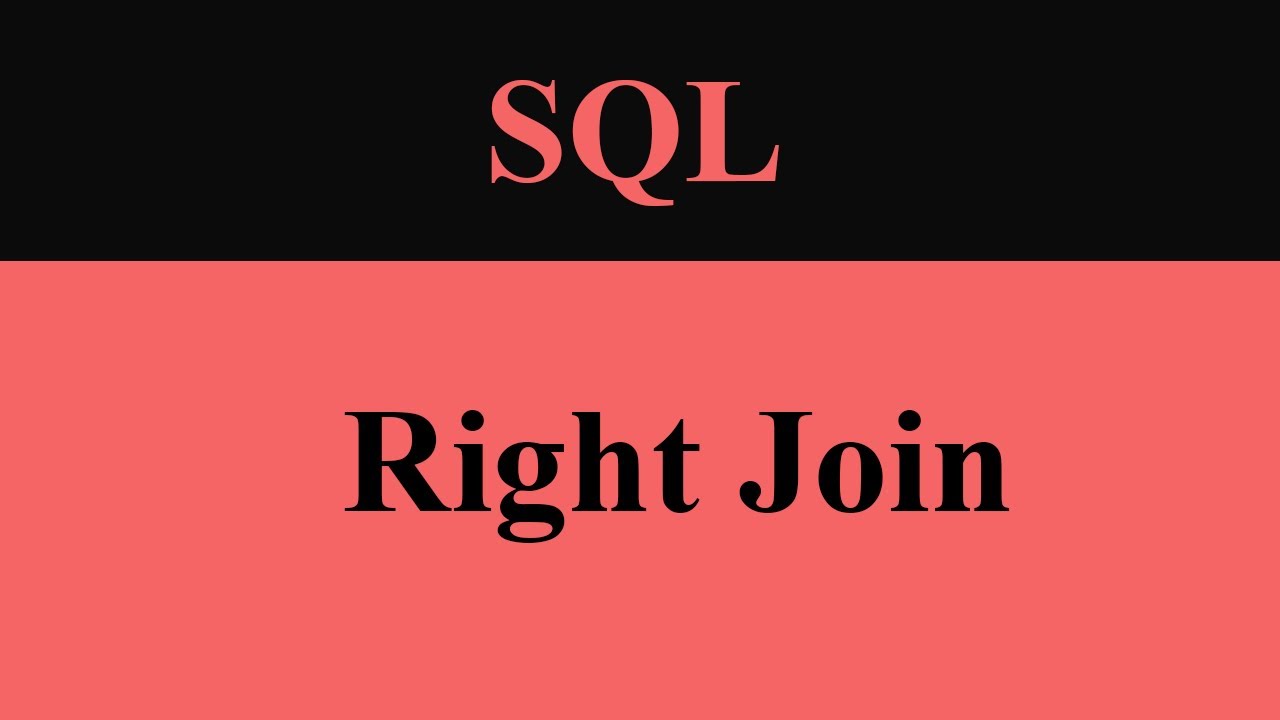 right join in sql | #sqlstarters - YouTube