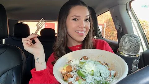 ASMR Eat Lunch With Me | Cava Mukbang ❤️