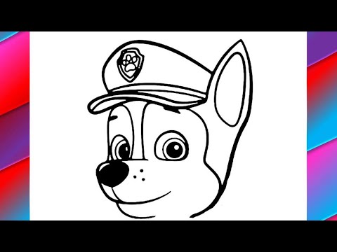 HOW TO DRAW THE PAW PATROL CHASE STEP BY STEP ✏SIMPLE AND EASY!!