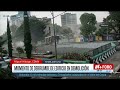 Momento exacto del colapso de edificio en la lateral de Viaducto, CDMX