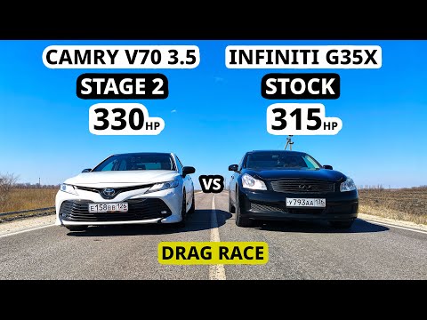 НОВАЯ CAMRY 3.5 на ЧИПЕ vs INFINITI G35X ГОНКА. AUDI A6 3.0 TDI vs SEAT FREETRACK 2.0T