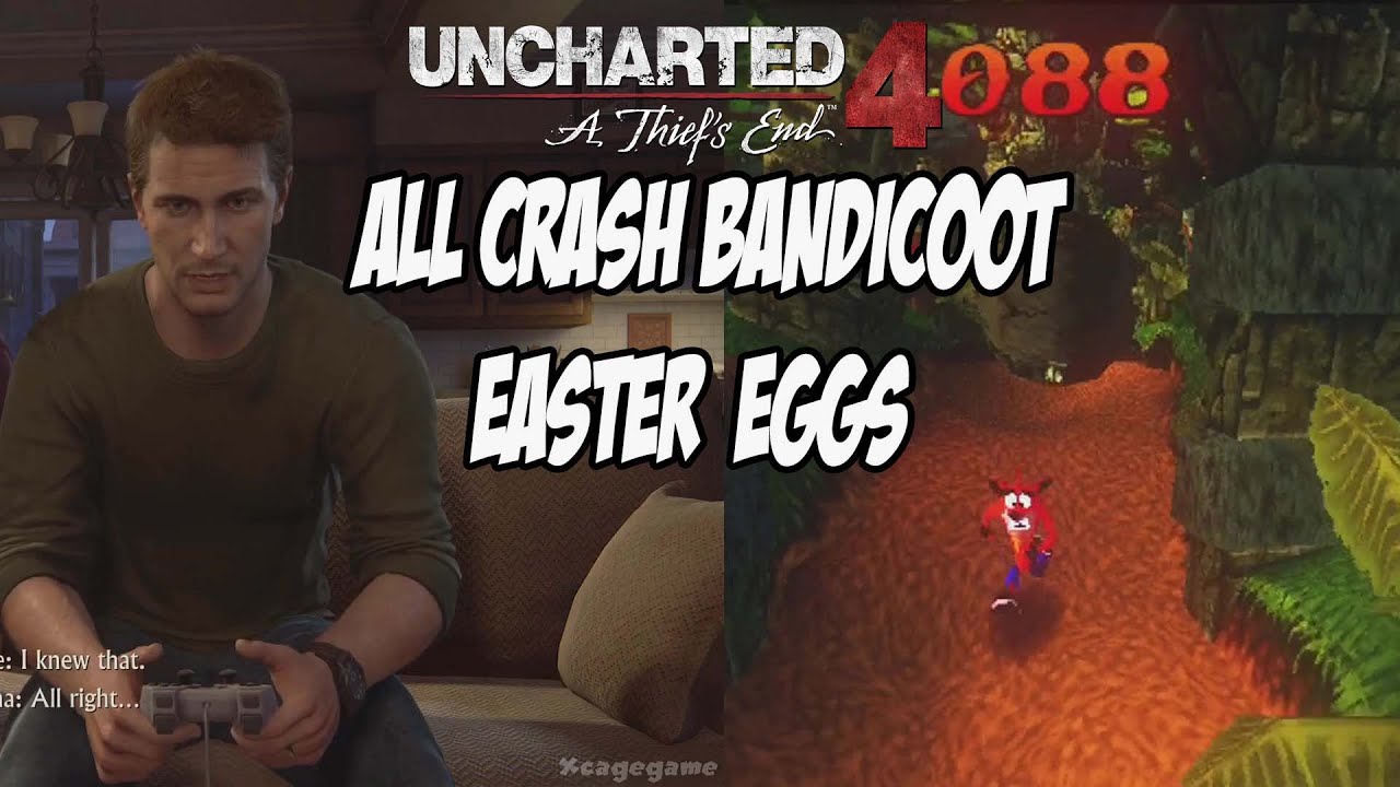 All Crash Bandicoot Easter Eggs in Uncharted 4 [ HD ] YouTube
