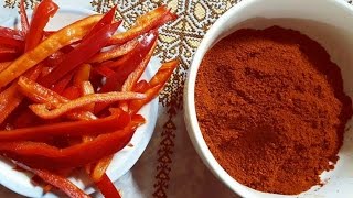 تحضير التحميرة او بهار البابريكا فلفل احمر حلو في المنزل بطريقة جد سهلة و طبيعية paprika powder