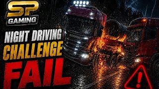 Night Driving Challenge FAIL 😱 | Dangerous Truck Crash in Rain | SP Gaming