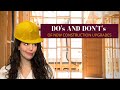 Do's and Don't's of New Construction Upgrades
