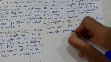 Definition of End User || End User || How End User are connected to DB System || Types of End User
