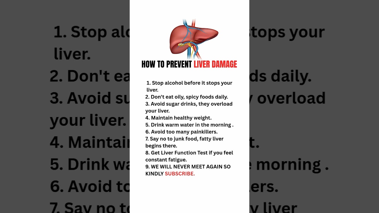 HOW TO PREVENT LIVER DAMAGE 