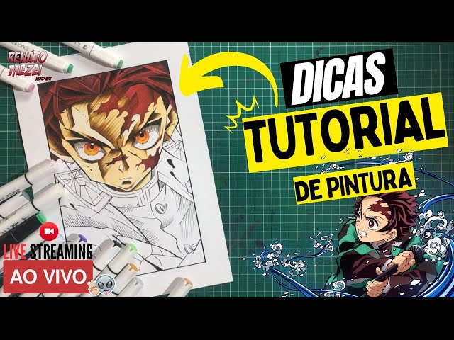 Tutorial Mangá: como desenhar o Tanjiro com marcadores