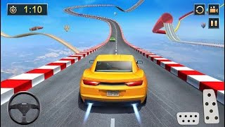 Impossible stunt car track 3D blue car driving ! stunt levels 14 s 19-A screenshot 5
