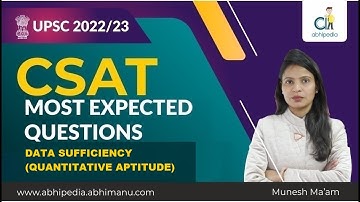 UPSC CSE CSAT Exam 2022/23 | Most Expected Question | Quant Data Sufficiency  | Munesh Maa
