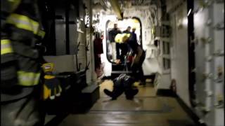 FAST Board: Moving a patient aboard the USS New Jersey.