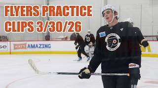 PORTER MARTONE'S FIRST FLYERS PRACTICE | Philadelphia Flyers Practice Clips - 3/30/26
