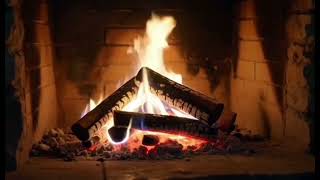 The cozy cracker🔥 #fireplace #cracklingfire #night #warm #woodburning #fireplaceambience #ai 