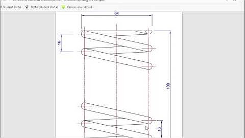Conventional representation of Compression spring