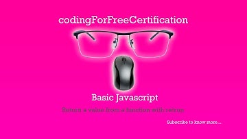 Basic Javascript | Return a Value from a Function with Return | freeCodeCamp | 51 of 113