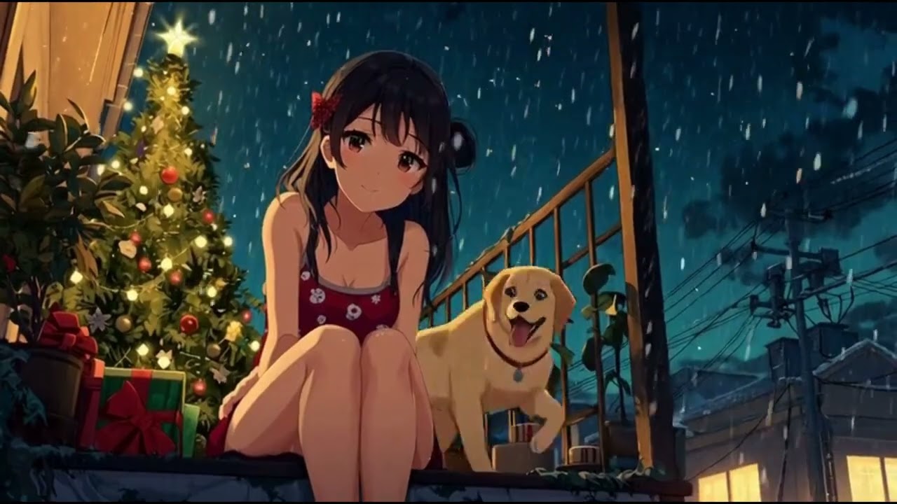 Rainy Anime Lofi 🌧️ Emotional Girl & Dog | Chill, Sleep, Study