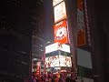 Times Square in New York, NY on a Night in Which the NY Knicks Could Win the Title & the World Cup