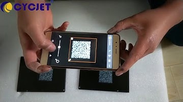 How to Hand Print QR Code on Black Metal/White Ink Steel Sheet QR Code handjet Printerطابعة يدوية