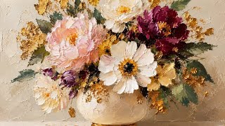 Vintage Summer Floral Bouquet | Elegant Oil Painting Frame TV Art 4K screenshot 2