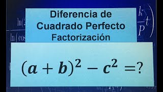 DIFERENCIA DE CUADRADOS PERFECTOS/FACTORIZACIÓN CON EJEMPLOS