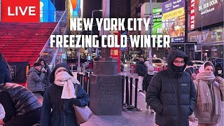 Download Lagu New York City: Freezing Cold | Manhattan Times Square Wednesday Live MP3