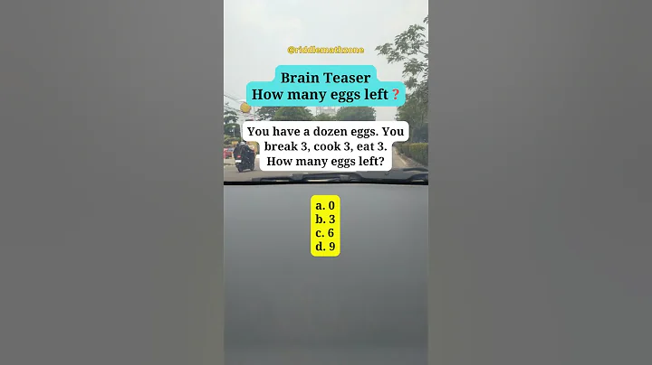 Brain Teaser How many eggs left? #shorts #riddlemathzone #maths