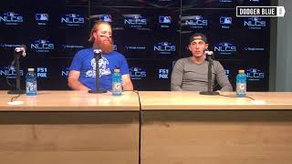 Dodgers interviews: Justin Turner, Austin Barnes talk NLCS Game 5 win over Brewers