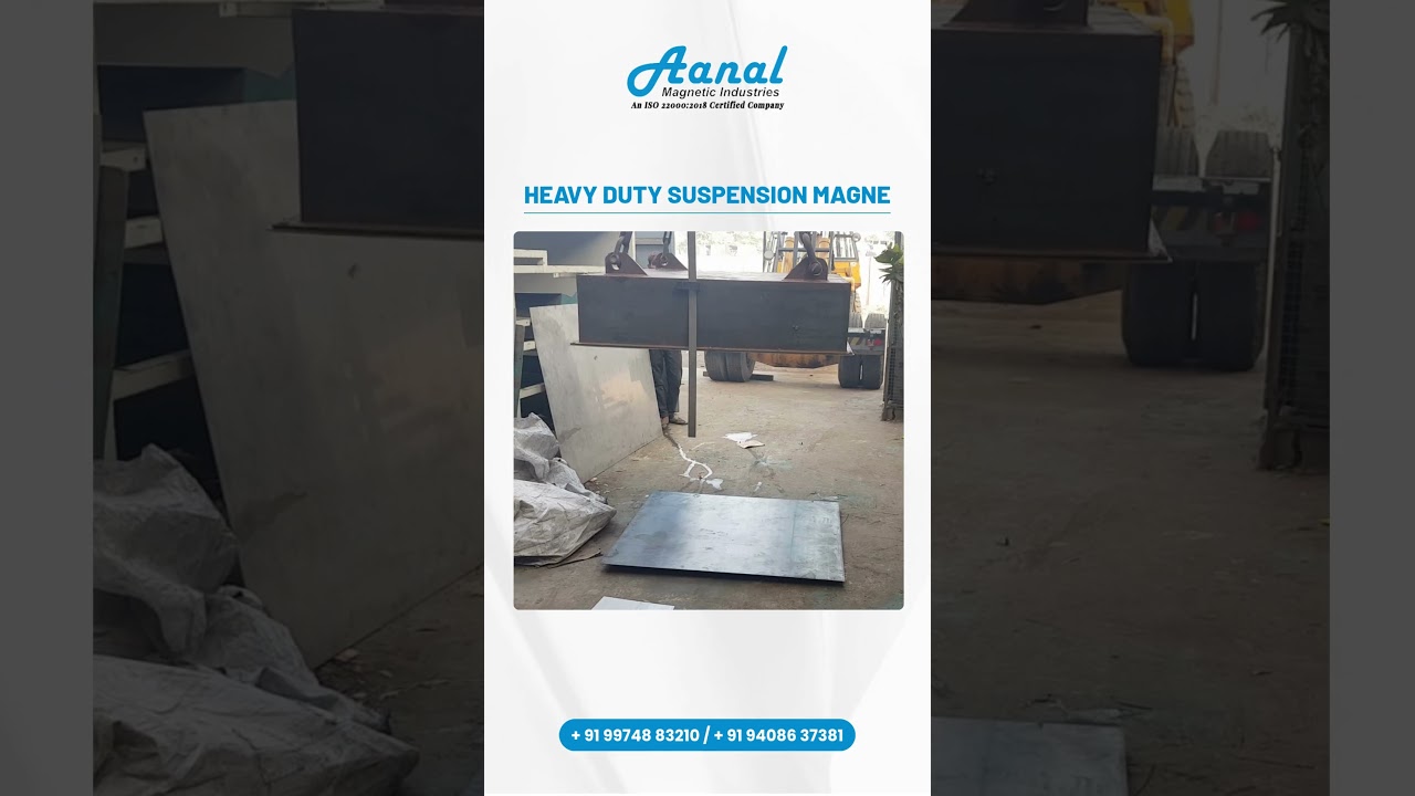 Heavy Duty Suspension Magnet by Aanal Magnetics | Unmatched Power for Industrial Magnetic Separation