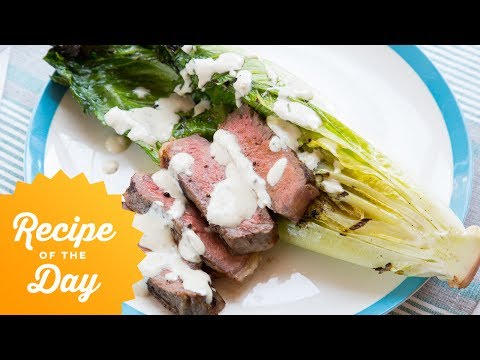recipe-of-the-day:-grilled-strip-steak-and-caesar-salad-|-food-network