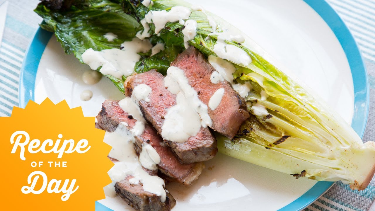 Recipe of the Day: Grilled Strip Steak and Caesar Salad | Food Network