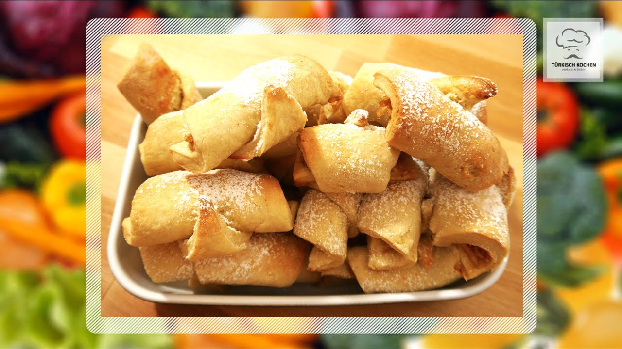 Rezept: Elmali Kurabiye - Gefüllte Apfelhörnchen - Türkisch Kochen #7 ...