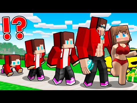 STRONG RICH JJ LIFE CYCLE! JJ EVOLUTION with MIKEY in Minecraft - Maizen