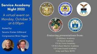 Service Academy Night 2022 - A Virtual Information Session Hosted by Rep. Higgins & Sen. Gillibrand