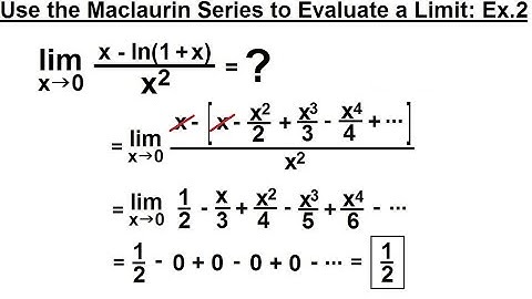 Calculus 2: Infinite Sequences and Series (77 of 86) Use the Maclaurin Series to Find Limit: 2