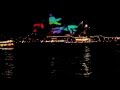 Vivid colors display on Sydney Opera House at night