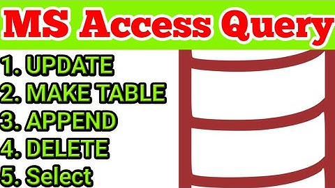 select update append delete make table query