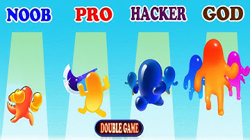 NOOBvsPROvsHACKERvsGOD in DINO RUNNER 3D vs JOIN BLOB CLASH 3D