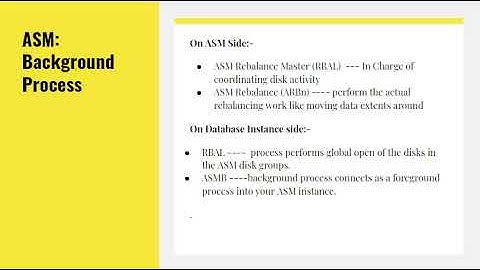 ASM InstanceArchitecture & Managing ASM Instance