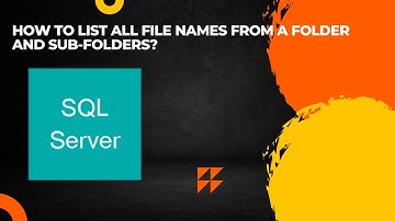 How to list all file names from a folder and sub-folders?
