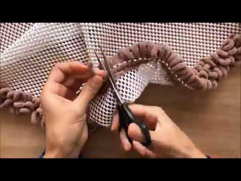 Ковер своими руками из ALIZE PUFFY, коврик из alize puffy, ковер из alize puffy